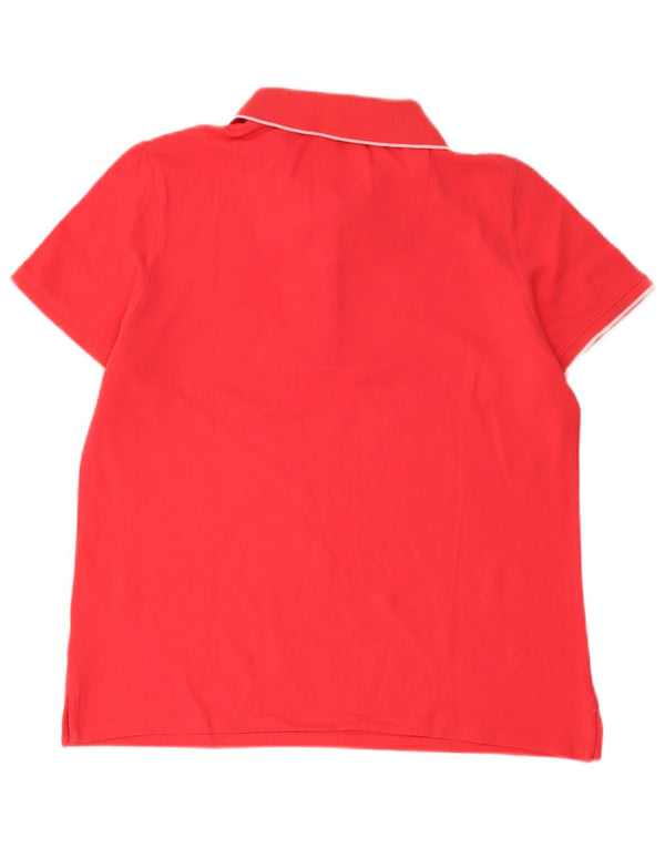 Crew Clothing Polo da donna UK 14 grande in cotone rosso