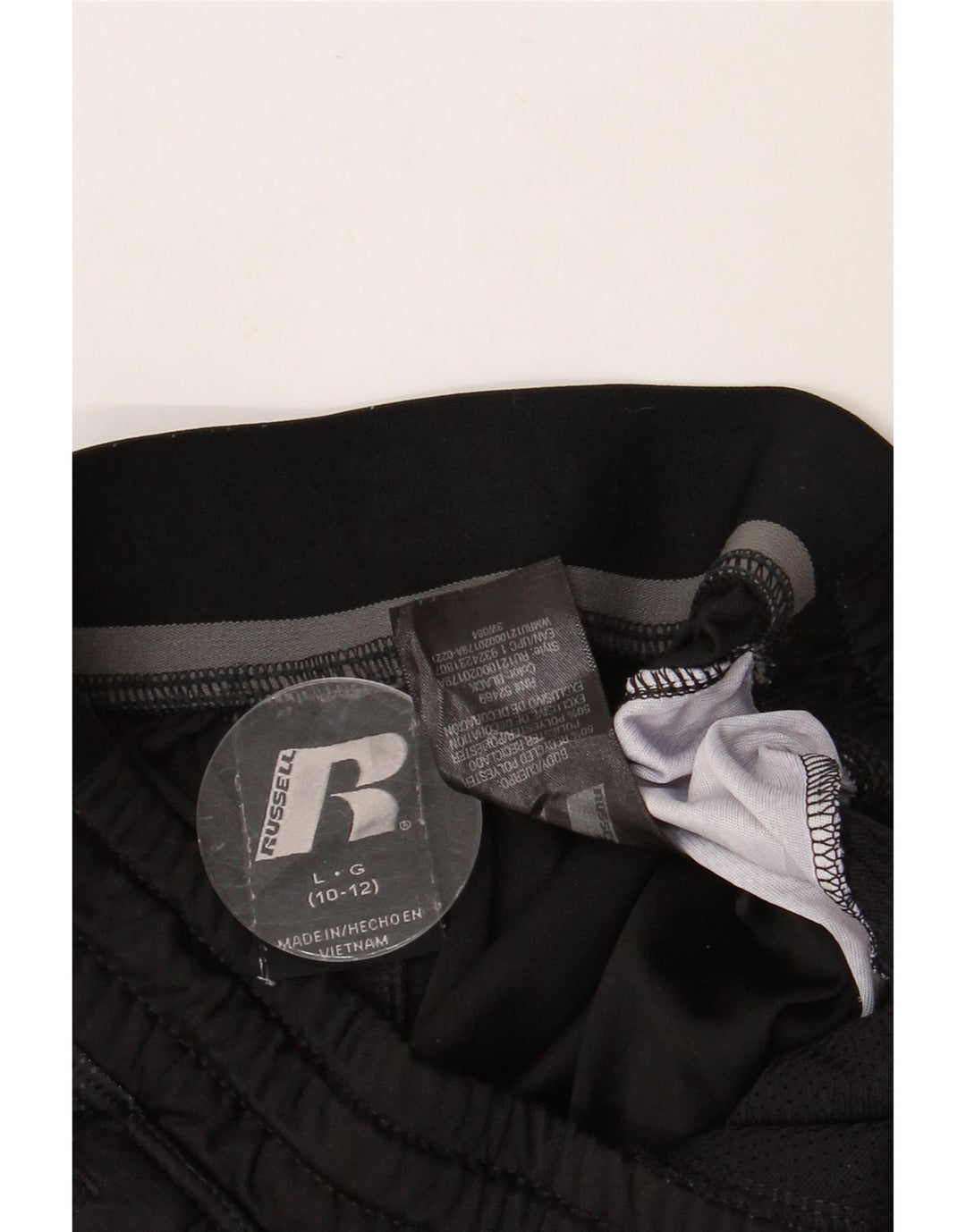 Pantaloncini sportivi da bambino RUSSELL ATHLETIC 10-11 anni, grandi, in poliestere nero