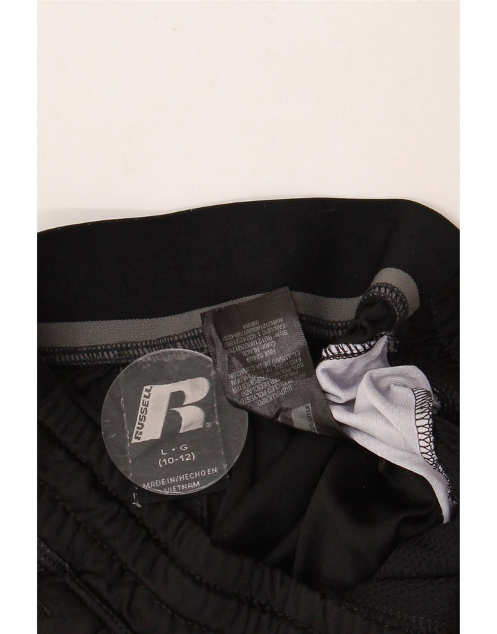 Pantaloncini sportivi da bambino RUSSELL ATHLETIC 10-11 anni, grandi, in poliestere nero