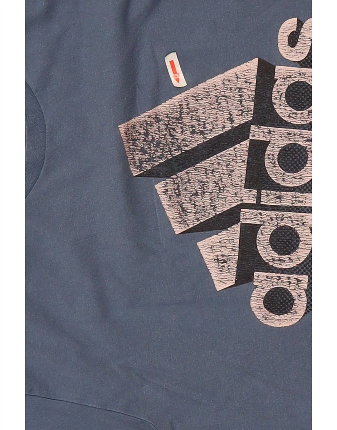 T-shirt grafica da uomo Adidas Top in cotone blu navy medio