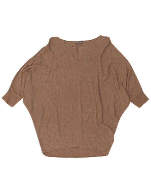 Maglione da donna con scollo a barca con maniche a 3/4 Phase Eight UK 10 piccolo marrone
