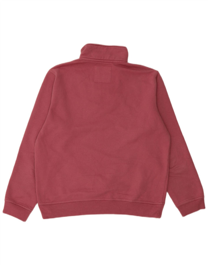 Crew Clothing Felpa da donna con collo con zip Maglione cotone rosa medio
