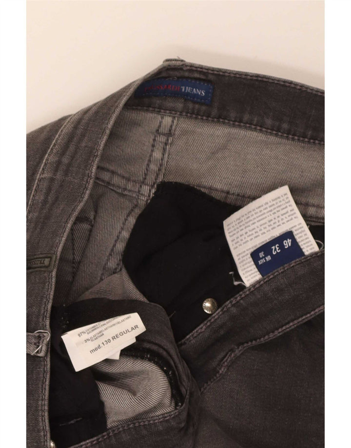 Jeans Dritti Donna Trussardi W30 L29 Cotone Grigio