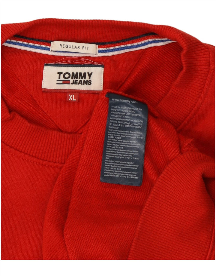 Tommy Hilfiger Uomo Graphic Regular Fit Felpa Maglione XL Rosso Cotone