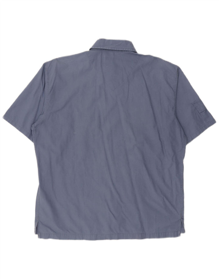 Camicia a maniche corte da uomo Murphy & Nye grande in cotone blu