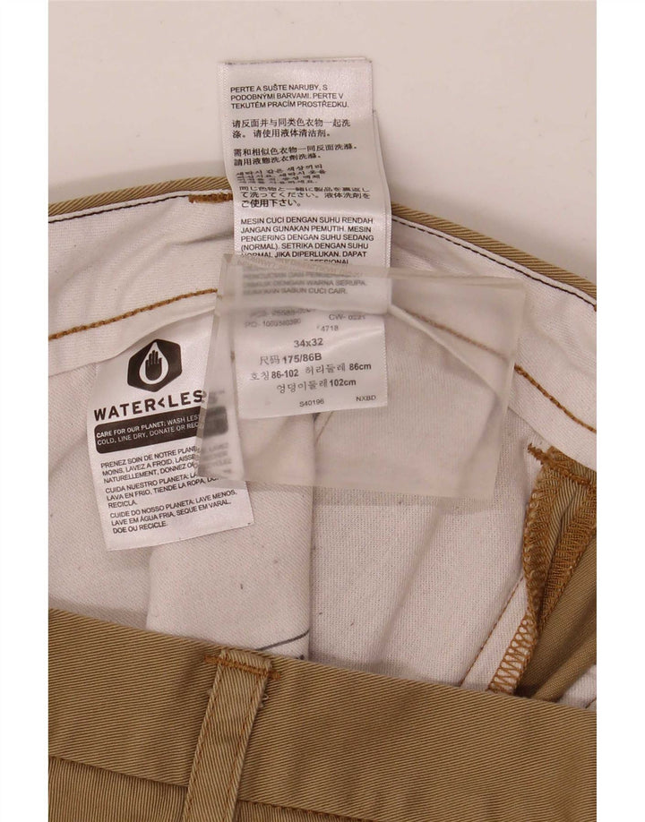 Pantaloni chino dritti da uomo Levi's W34 L29 in cotone beige