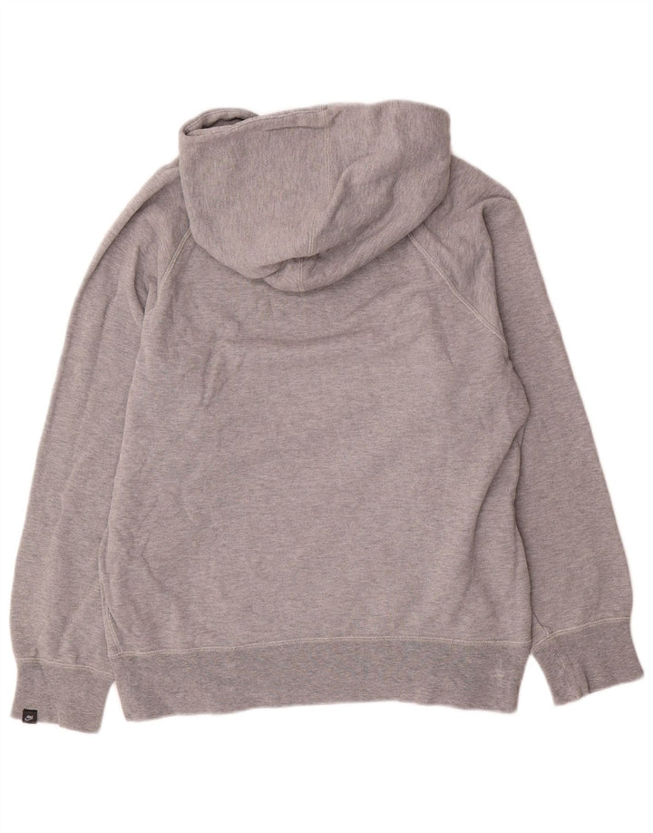 Felpa con cappuccio grafica Nike da uomo piccola in cotone grigio