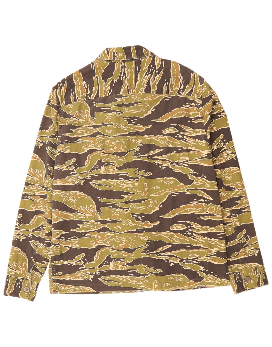 Camicia da uomo dalla vestibilità rilassata ALL SAINTS, cotone mimetico kaki medio