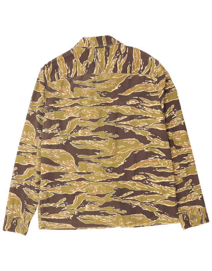 Camicia da uomo dalla vestibilità rilassata ALL SAINTS, cotone mimetico kaki medio