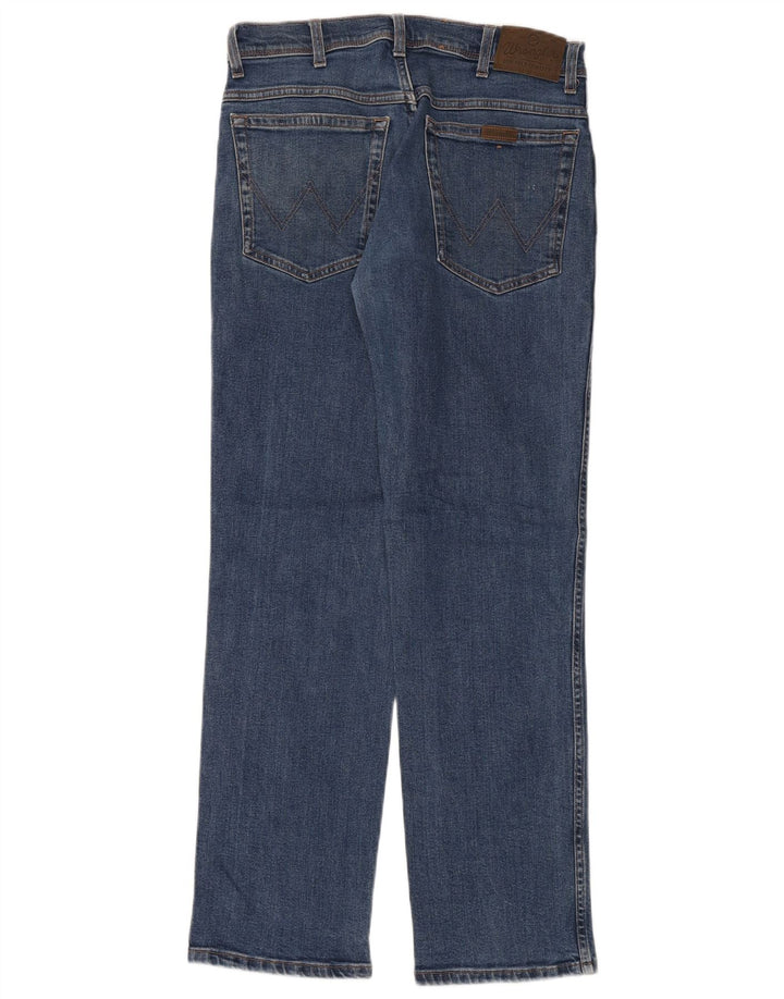 Jeans dritti da uomo vestibilità regolare WRANGLER W32 L32 cotone blu