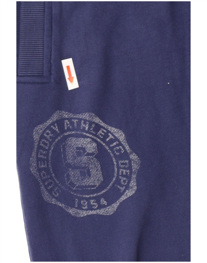 Pantaloni da tuta da uomo con grafica Superdry Joggers Small in cotone blu