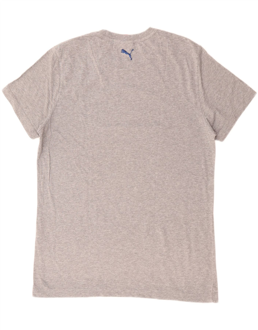 T-shirt grafica da uomo Puma grande in cotone grigio