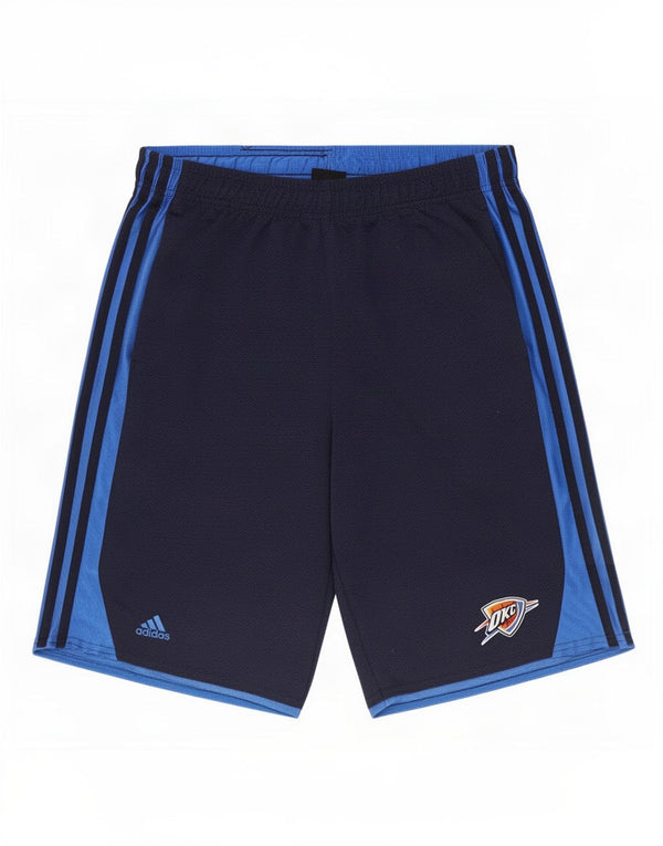 Pantaloncini sportivi Adidas da uomo Oklahoma City Thunder color block medio blu navy