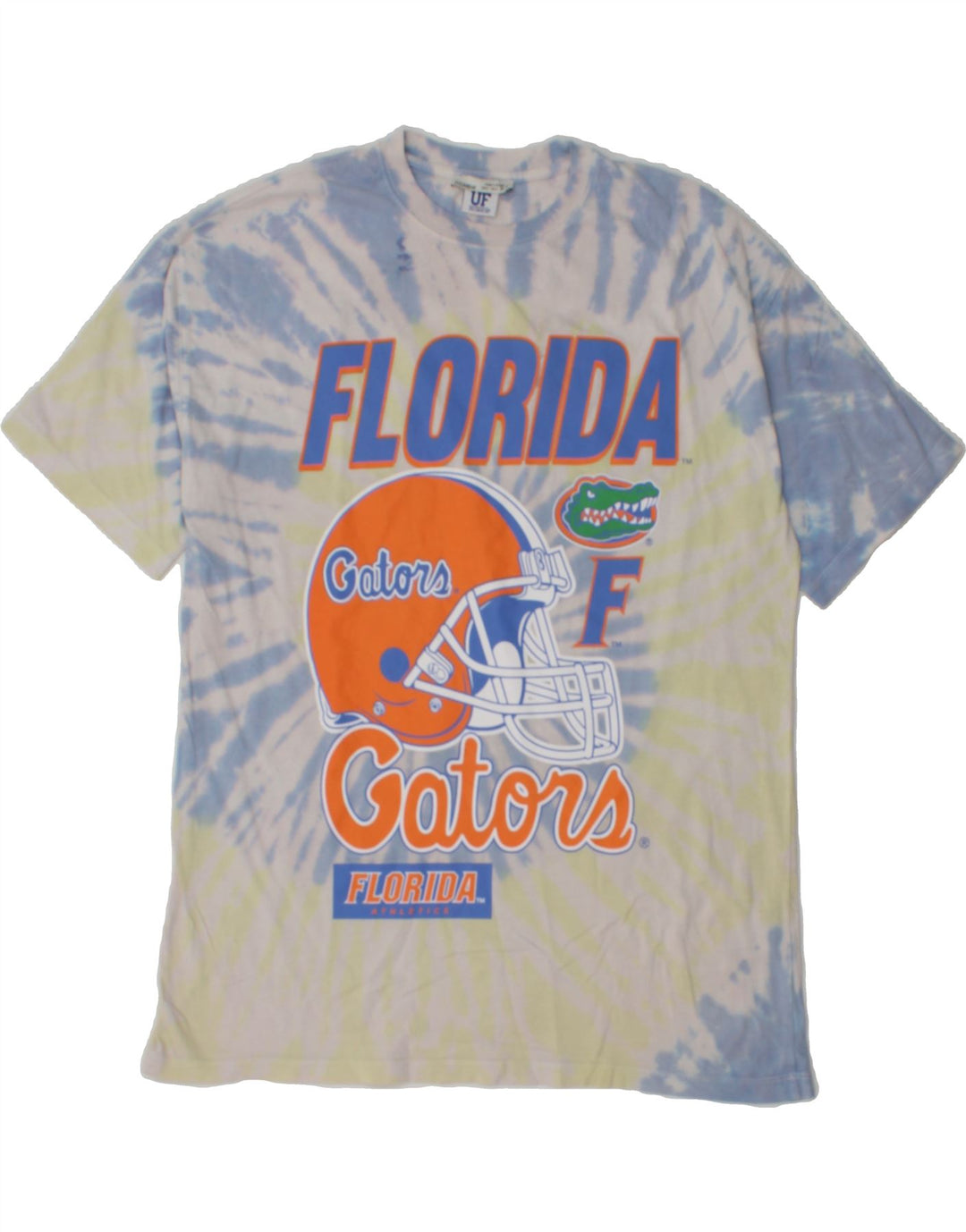 PULL & BEAR Mens Florida Graphic T-Shirt Top Small White Tie Dye Cotton Vintage Pull & Bear and Second-Hand Pull & Bear from Messina Hembry 