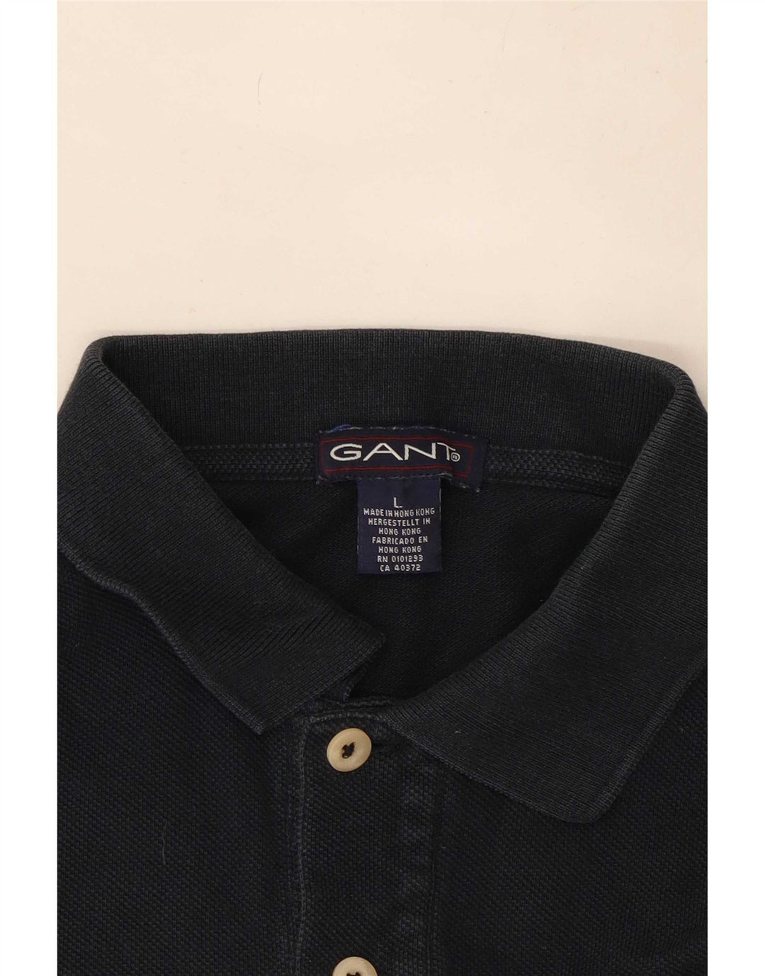Polo da uomo Gant grande in cotone nero
