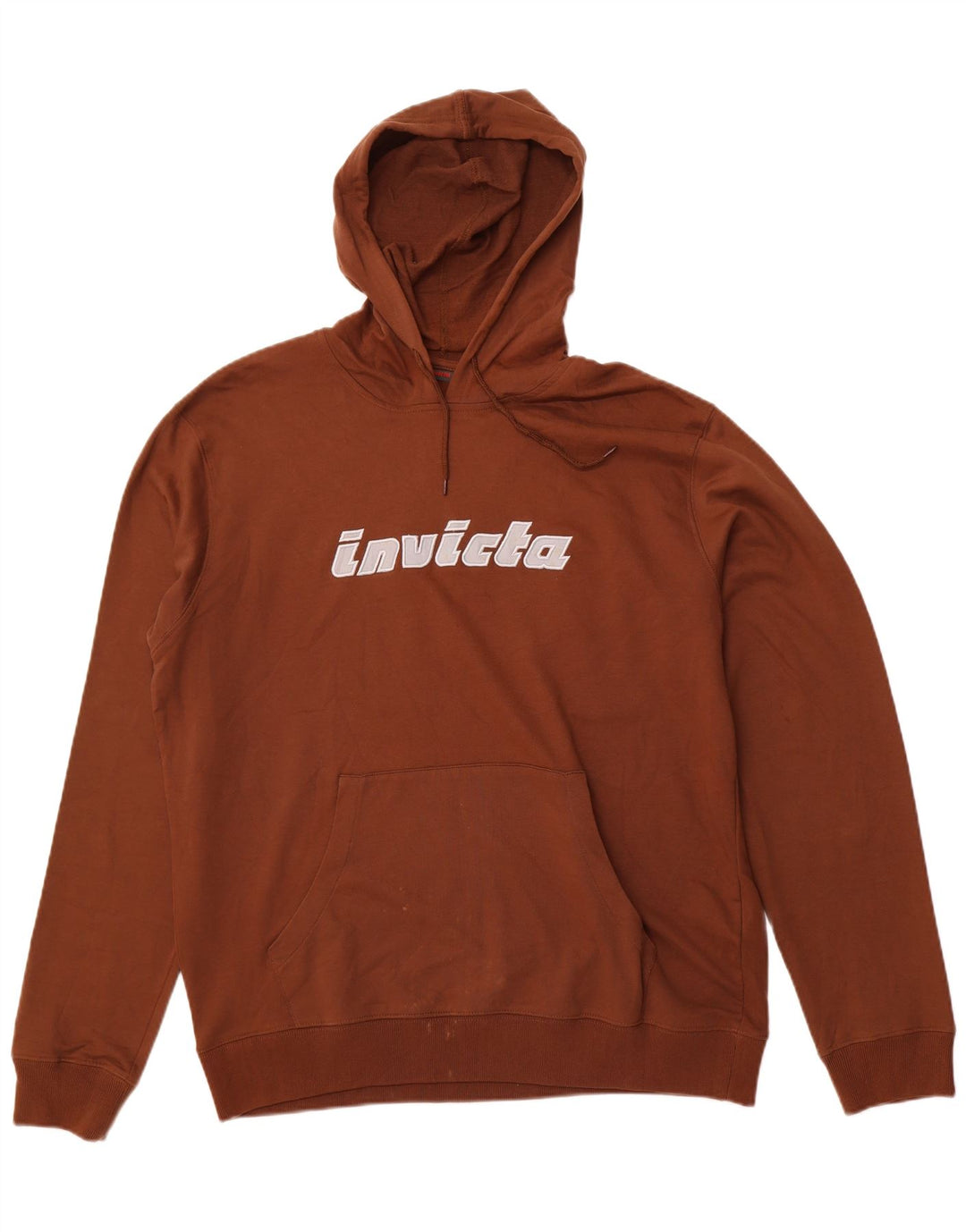 INVICTA Mens Graphic Hoodie Jumper 2XL Brown Cotton