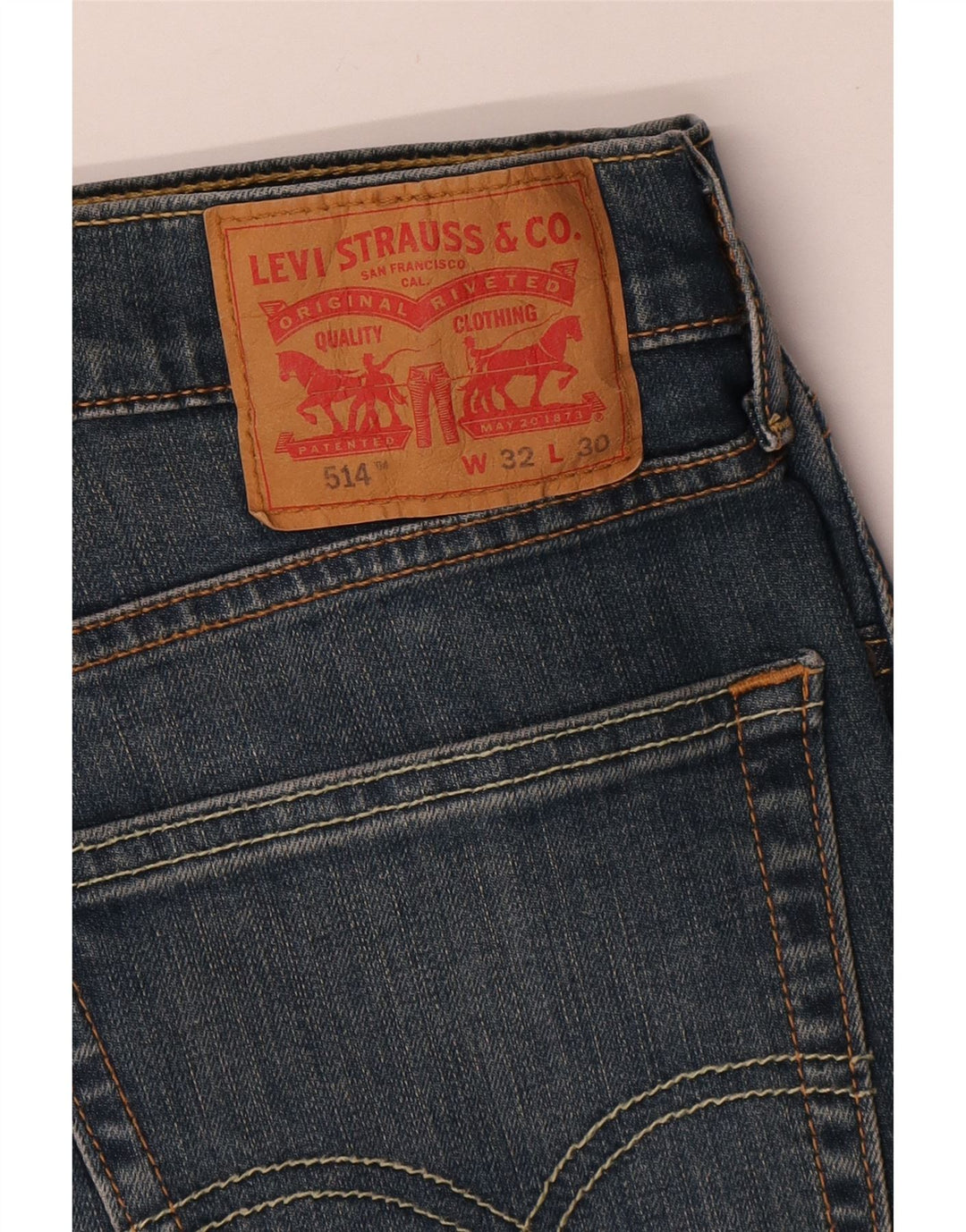 LEVI'S Jeans dritti da uomo 514 W32 L30 cotone blu