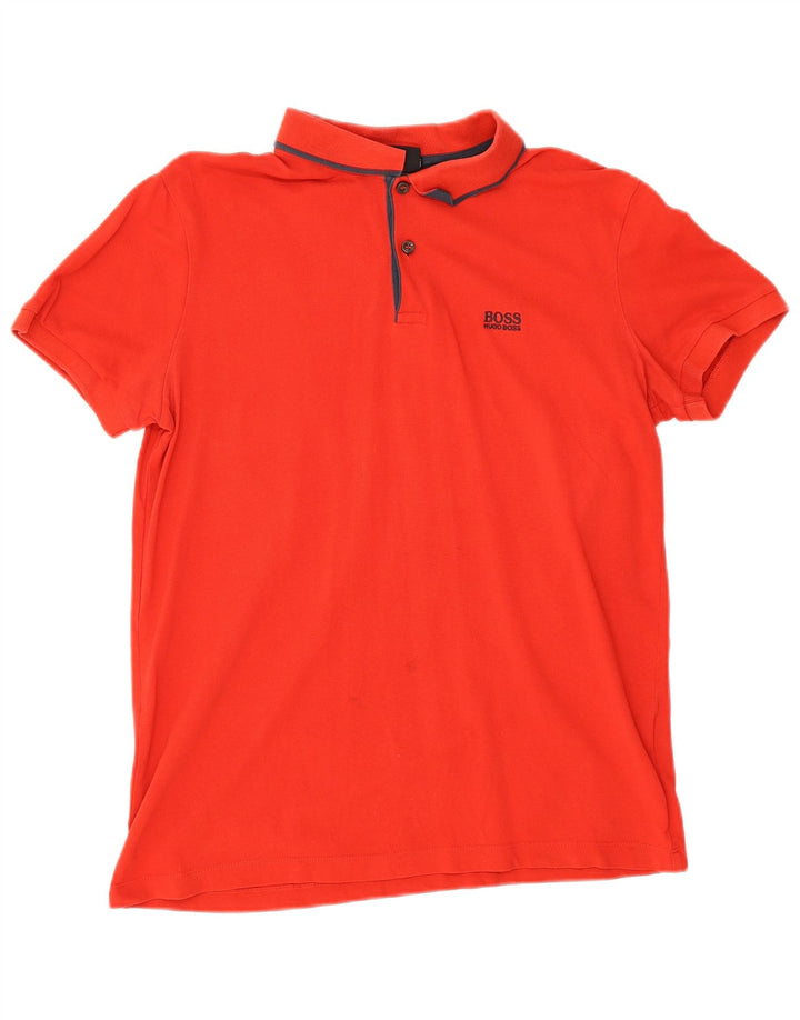 Polo Hugo Boss da uomo vestibilità regolare in cotone rosso medio