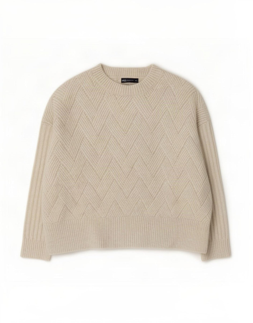 Maglione maglione girocollo oversize da donna Marks & Spencer UK 16 grande bianco