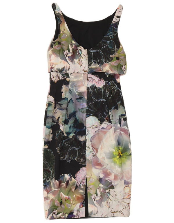 Abito tubino senza maniche da donna Coast UK 8 Piccolo cotone floreale multicolore
