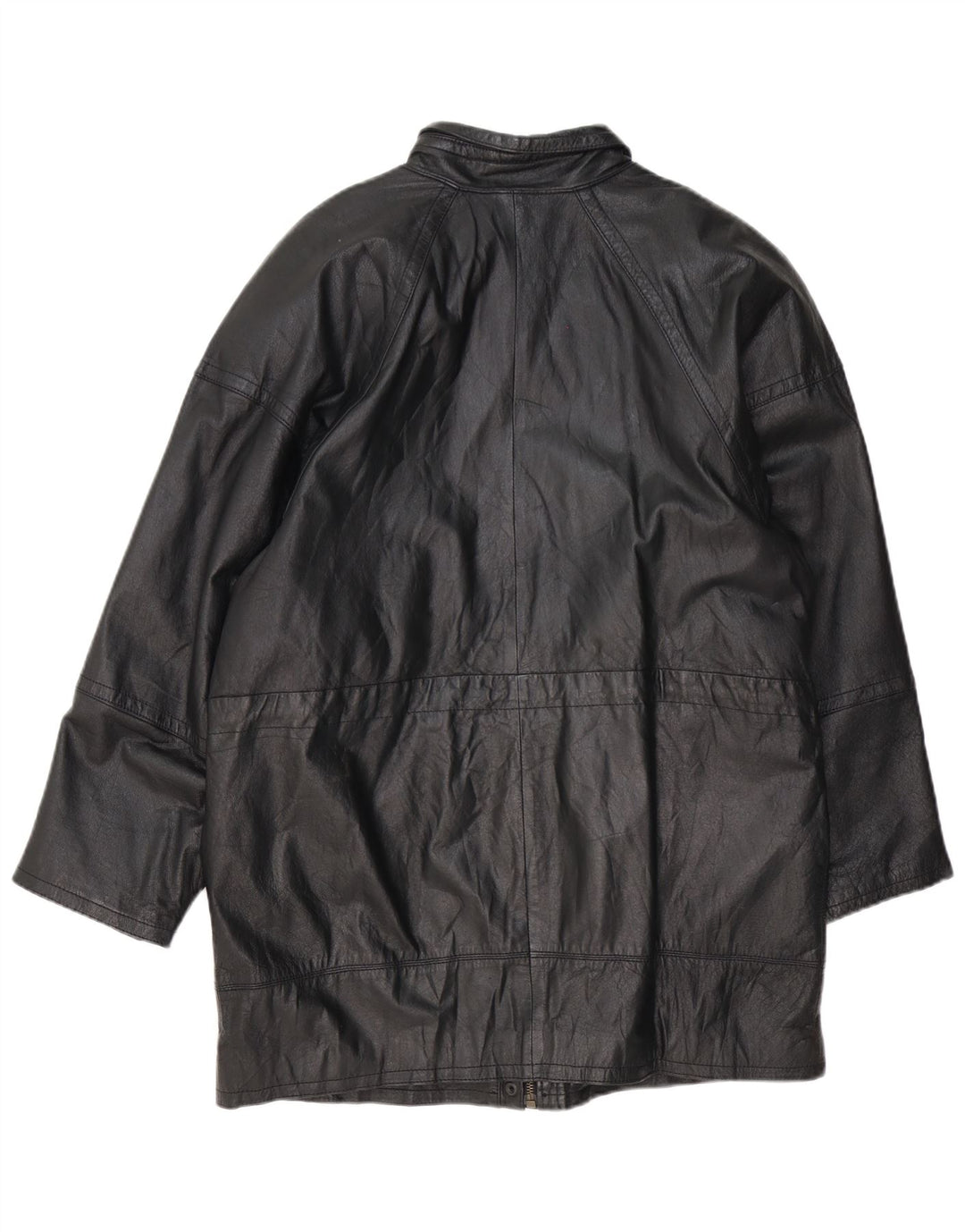 Giacca in pelle vintage da donna EU 40 media nera