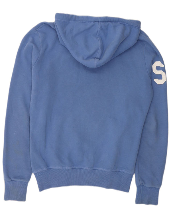 Maglione con cappuccio grafico da uomo Superdry in cotone blu medio