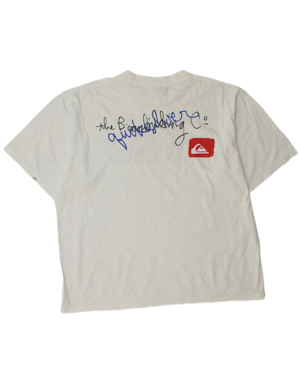 T-shirt grafica da uomo Quiksilver Top 2XL cotone bianco
