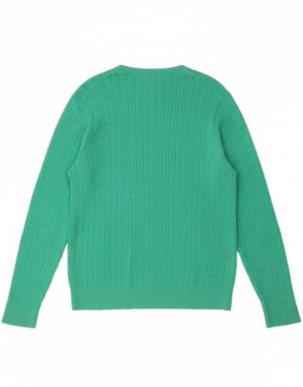Maglione maglione con scollo a V da donna Tommy Hilfiger UK 20 2XL cotone verde