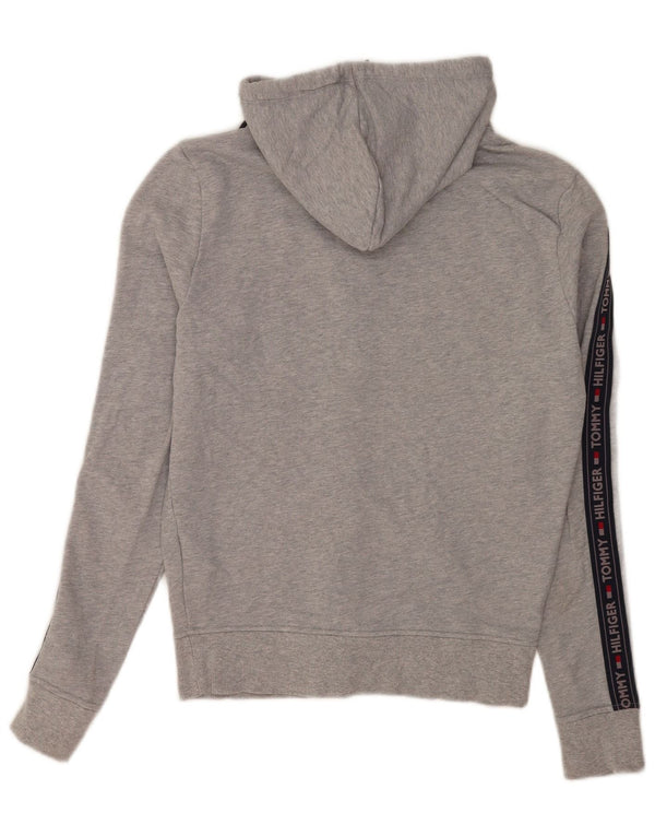 Maglione con cappuccio e zip grafica da uomo Tommy Hilfiger piccolo grigio color block