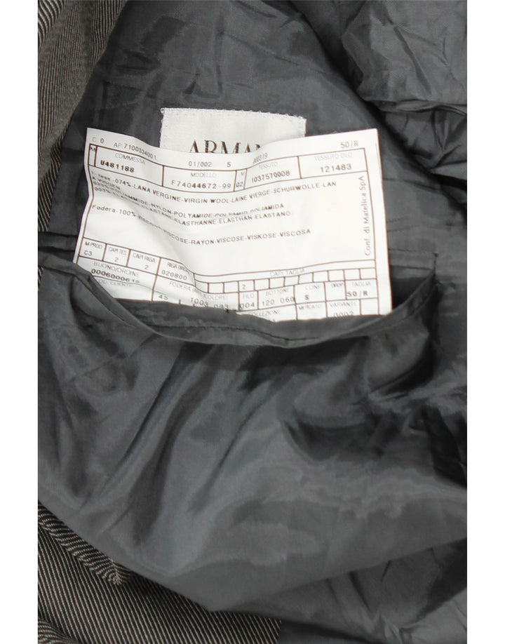 Giacca Blazer da Uomo a 3 Bottoni Armani Collezioni IT 50 Lana Grigio Medio