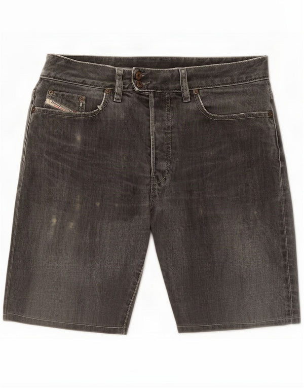 Diesel Mens Denim Shorts Small W29 Grey Cotton