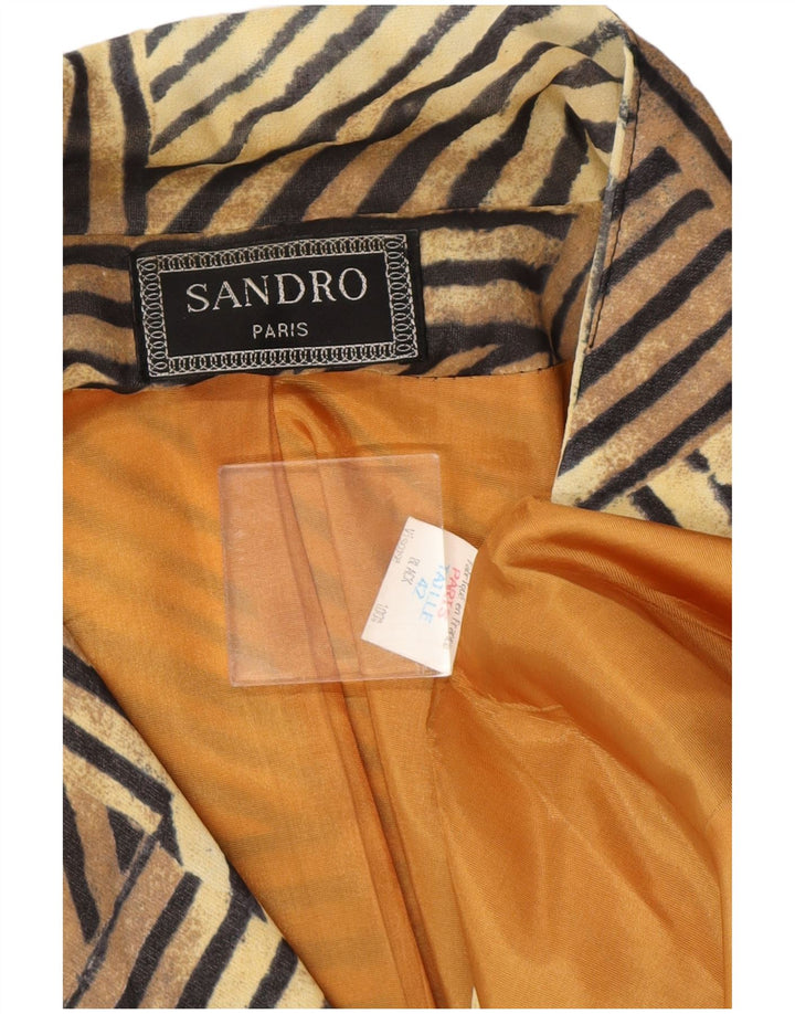 Giacca Blazer a 2 Bottoni Fantasia da Donna Sandro IT 42 Marrone Medio a Righe