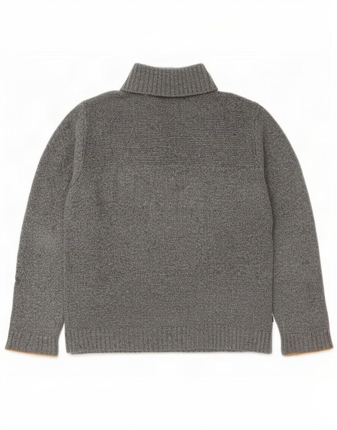 Maglione da uomo con collo abbottonato Fat Face, grande lana screziata grigia