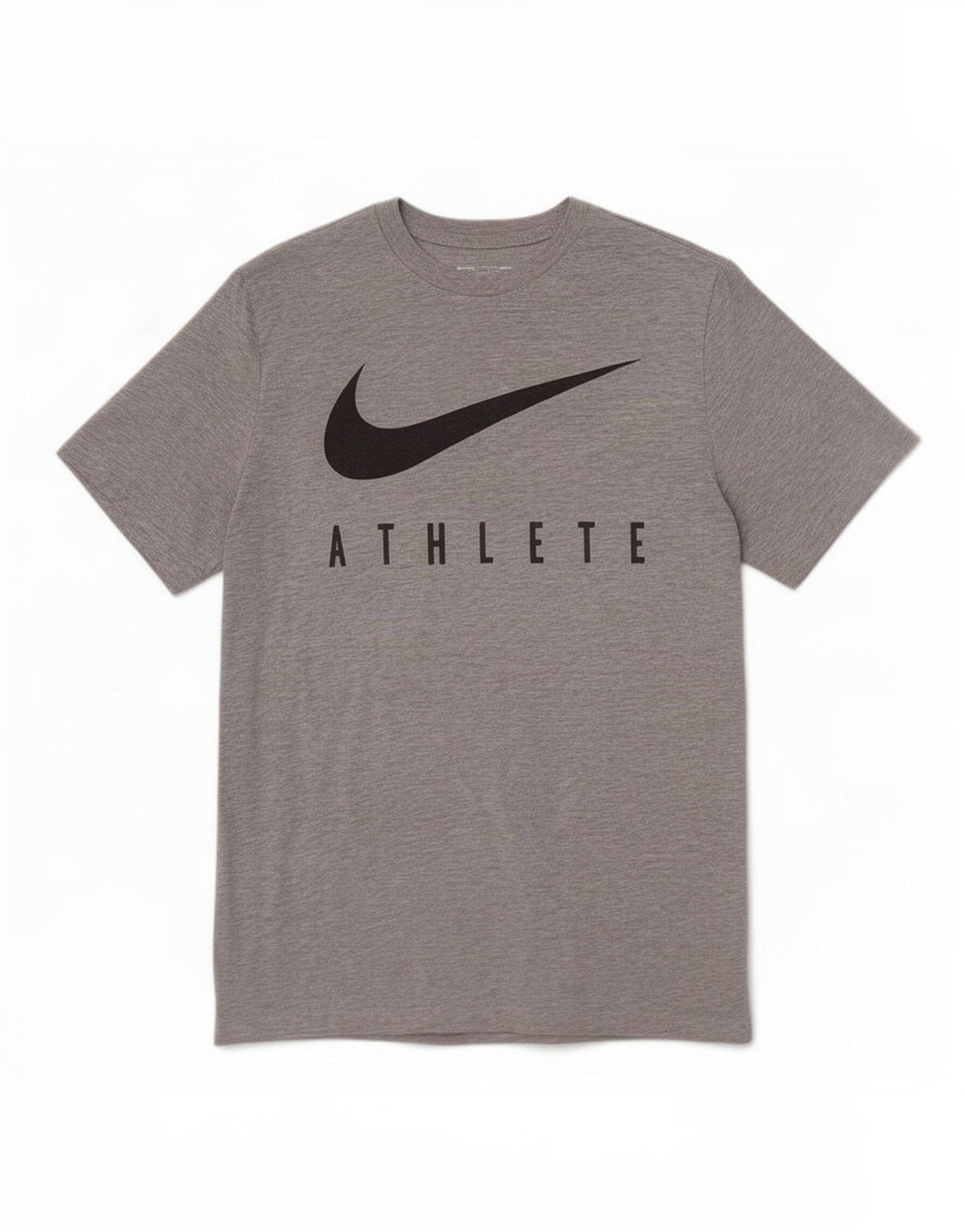 T-shirt grafica Nike Dri Fit da uomo in poliestere chiazzato grigio medio