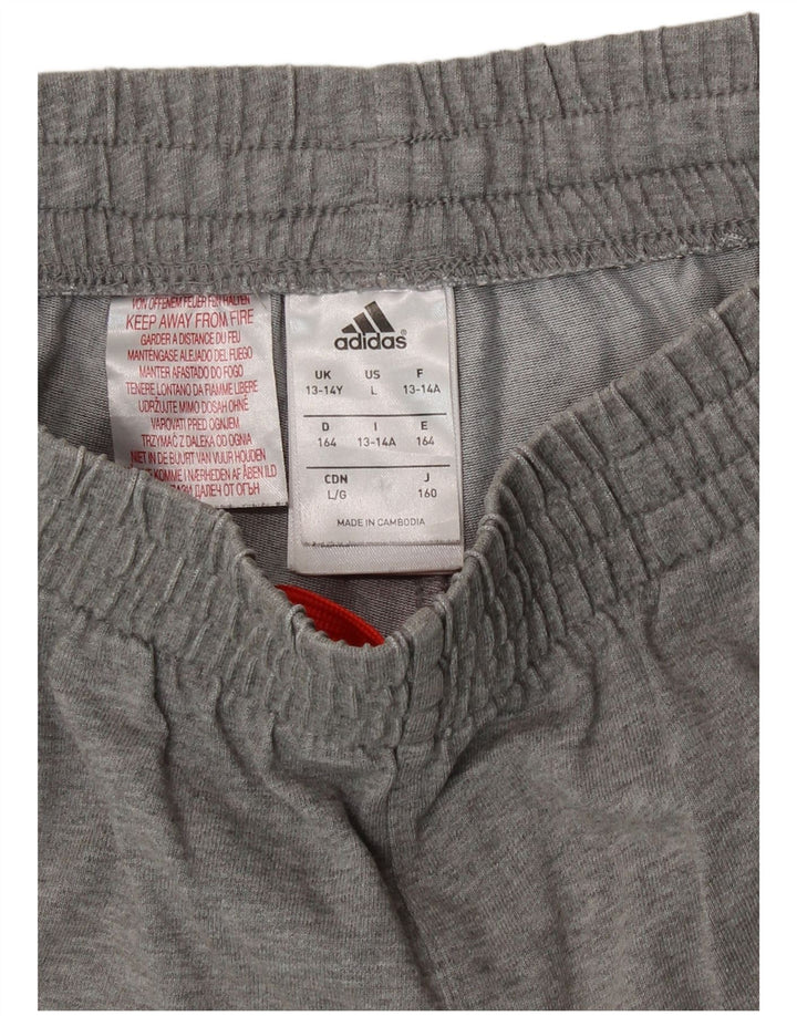 Pantaloncini sportivi Adidas da ragazzo 13-14 anni Grigi chiazzati