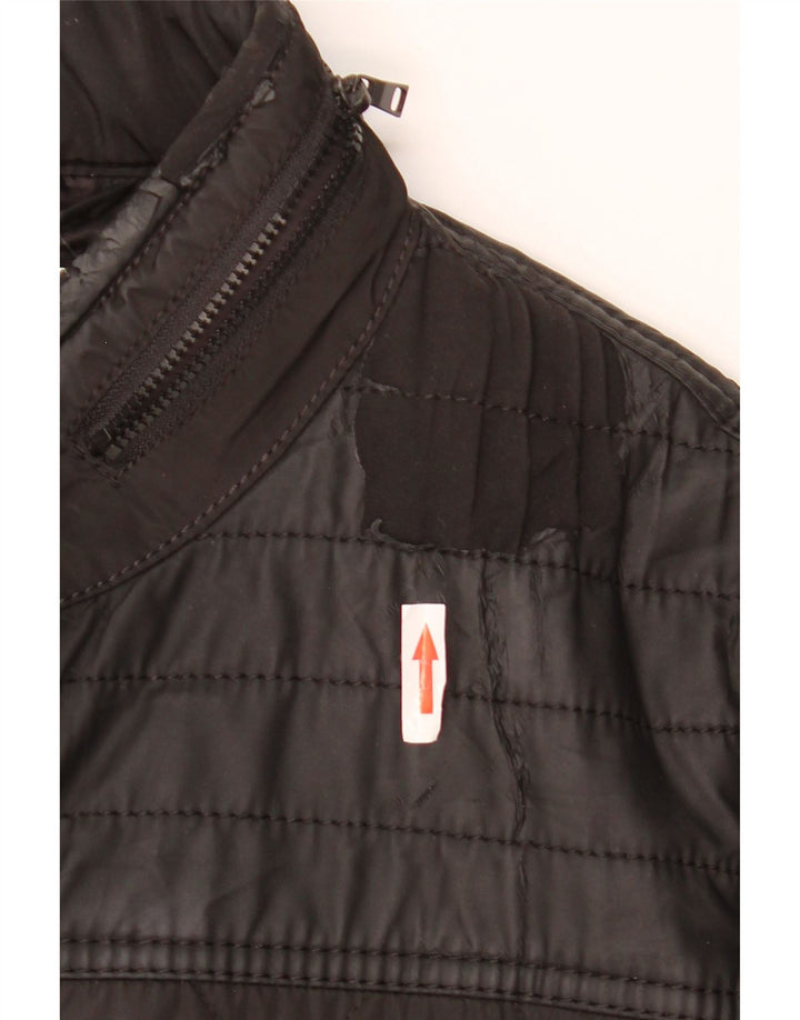 Giacca trapuntata con cappuccio da uomo ZARA UK 38 media nera