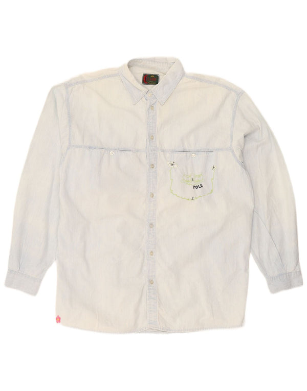 Camicia CLARK da uomo grande blu