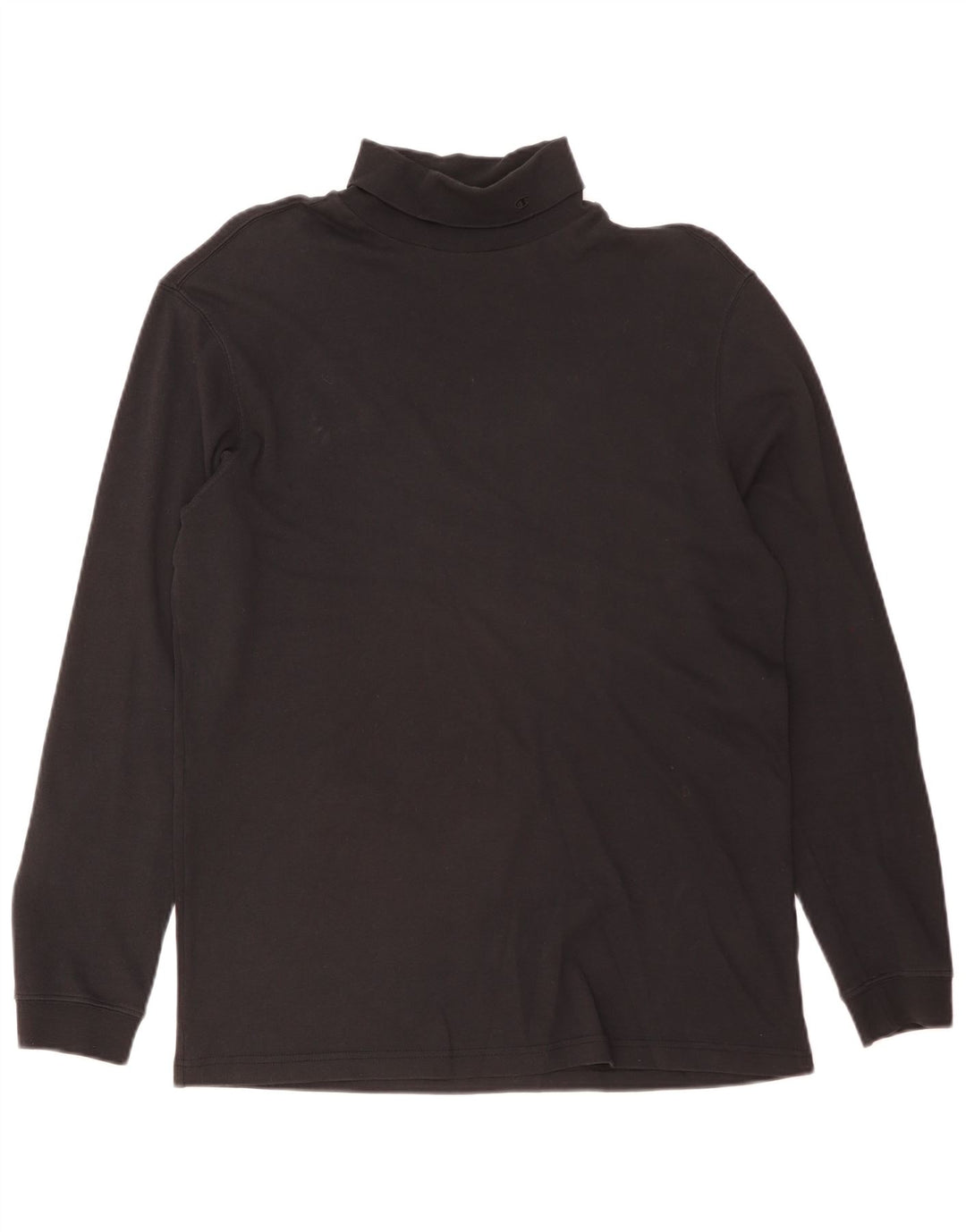 Champion Top da uomo con collo alto a maniche lunghe XL in cotone nero