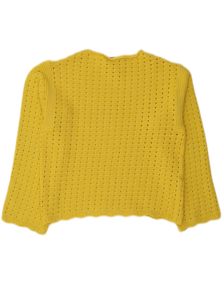 Maglione da donna Marks & Spencer con scollo a barca corto UK 14 Giallo medio