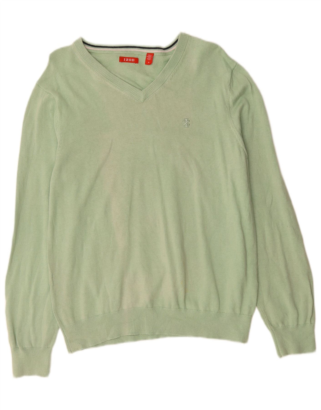 Maglione da uomo con scollo a V IZOD in cotone verde medio