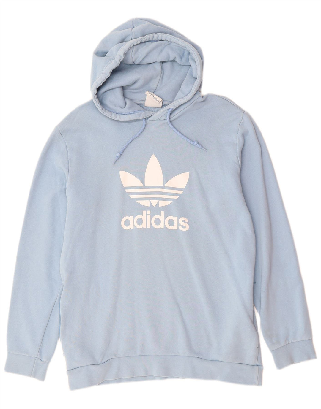 Maglione con cappuccio grafico da uomo ADIDAS in cotone blu medio