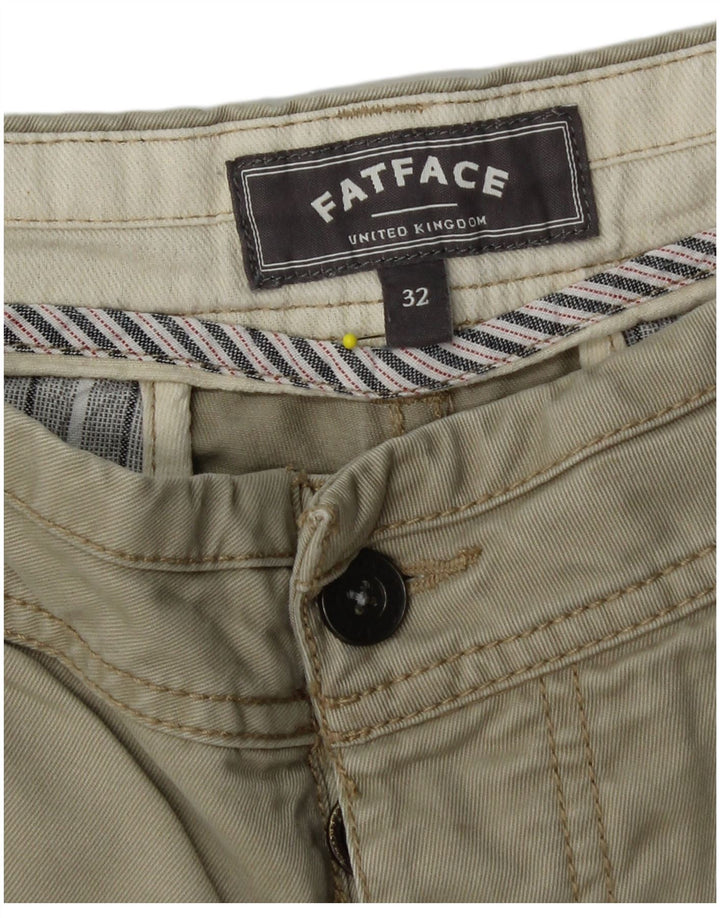 Pantaloncini chino da uomo Fat Face W32 cotone kaki medio
