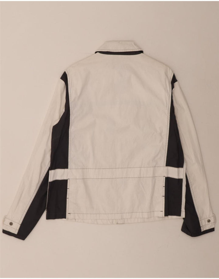 ARMANI JEANS Mens Bomber Jacket UK 42 XL Beige Colourblock Vintage Armani Jeans and Second-Hand Armani Jeans from Messina Hembry 