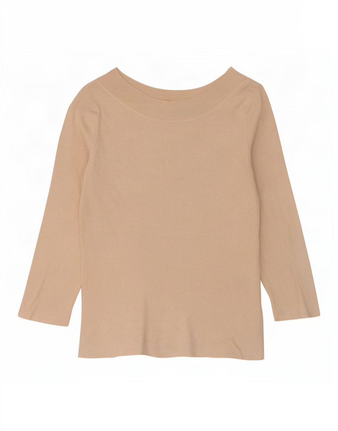 Top corto da donna Oasis manica 3/4 UK 12 Viscosa beige medio
