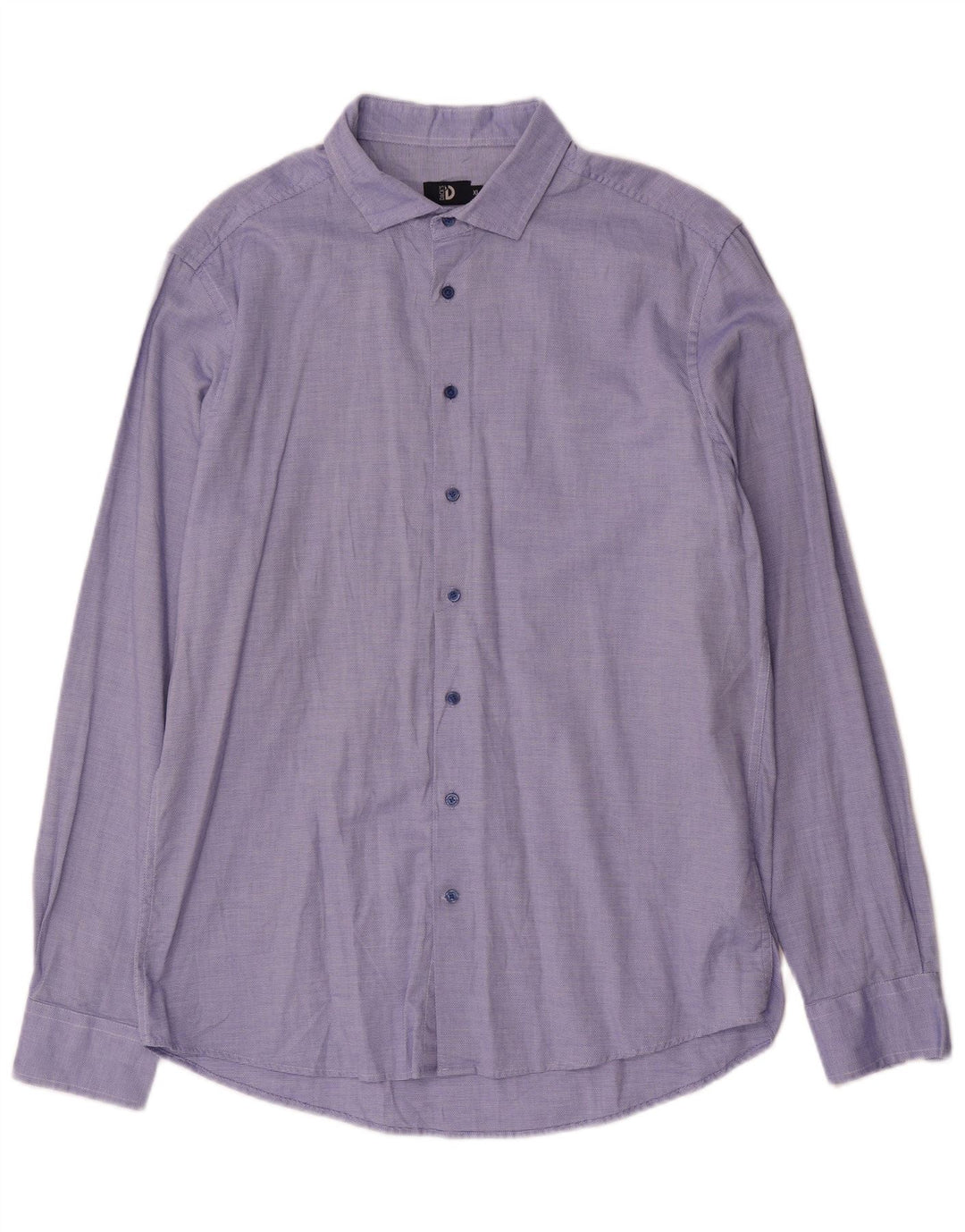 Camicia slim fit da uomo Dack XL in cotone maculato blu