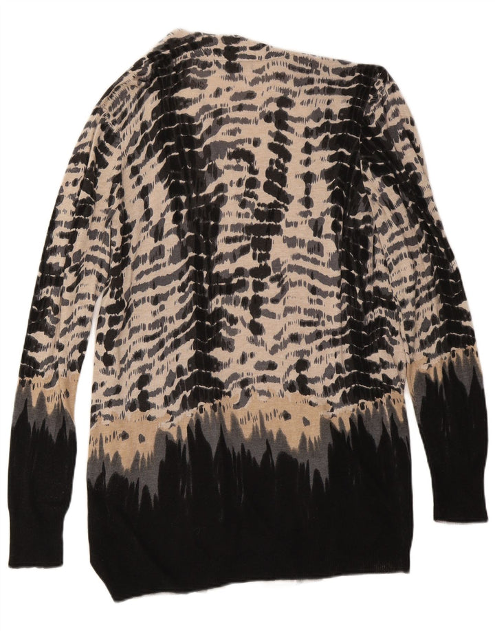 MARKS & SPENCER Maglione cardigan lungo da donna UK 12 Beige medio