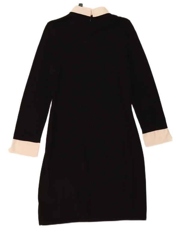 Abito polo a maniche lunghe da donna Ralph Lauren UK 12 Medium Black Colourblock