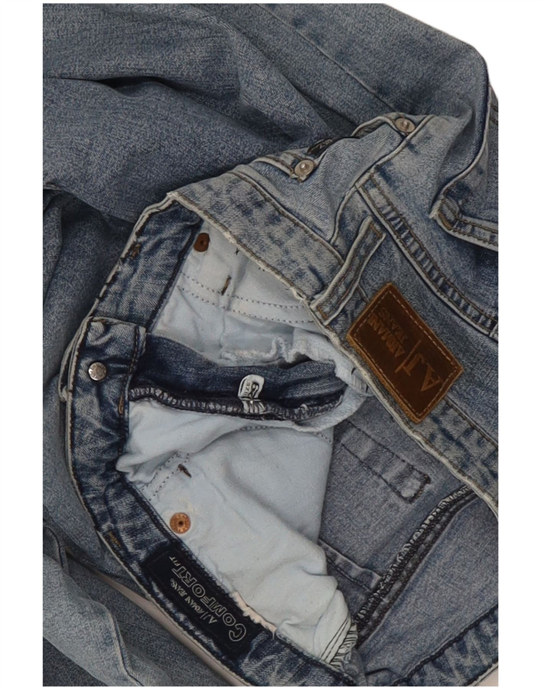 Jeans dritti vestibilità comfort da donna Armani W29 L28 Blu