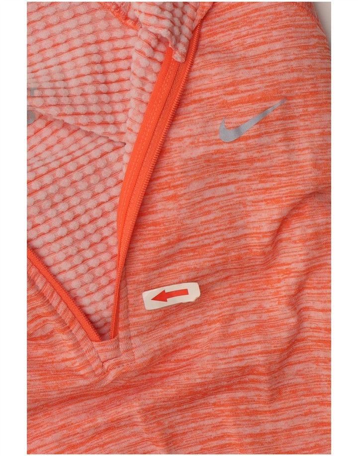 Top della tuta pullover da donna Nike Dri Fit UK 14 medio arancione screziato