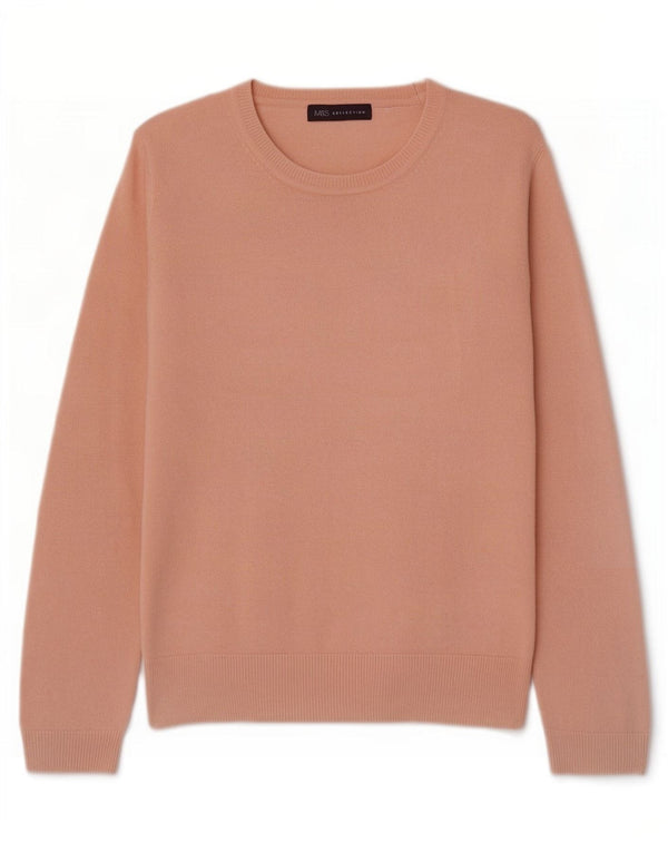 Maglione maglione con scollo a barca da donna Marks & Spencer UK 12 Acrilico rosa medio